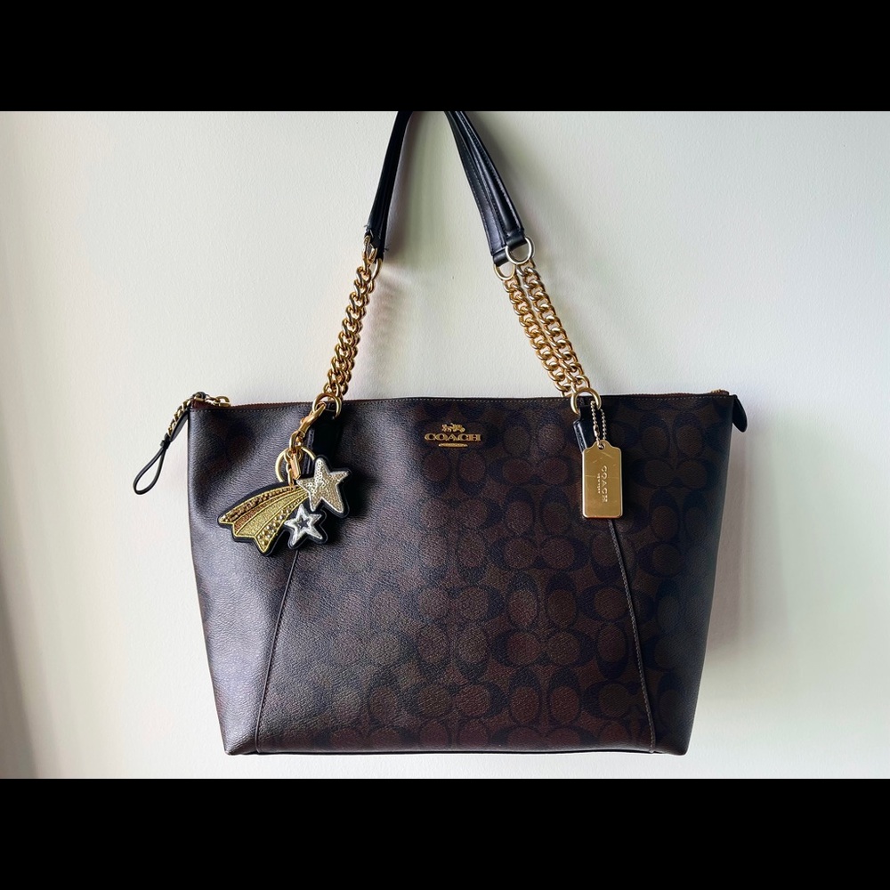 Coach Tote with FREE Coach Tassel